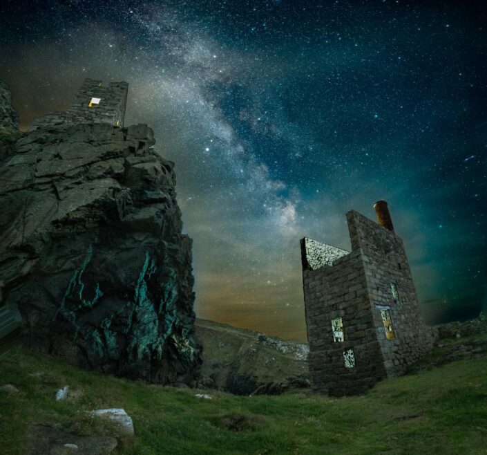 The Crown Mines at Botallack, separated by the milky way