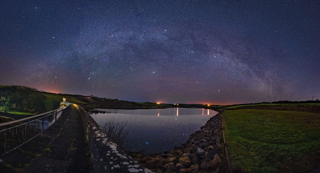 Milky Way Arch above Drift Reservoir, Penzance, Cornwall